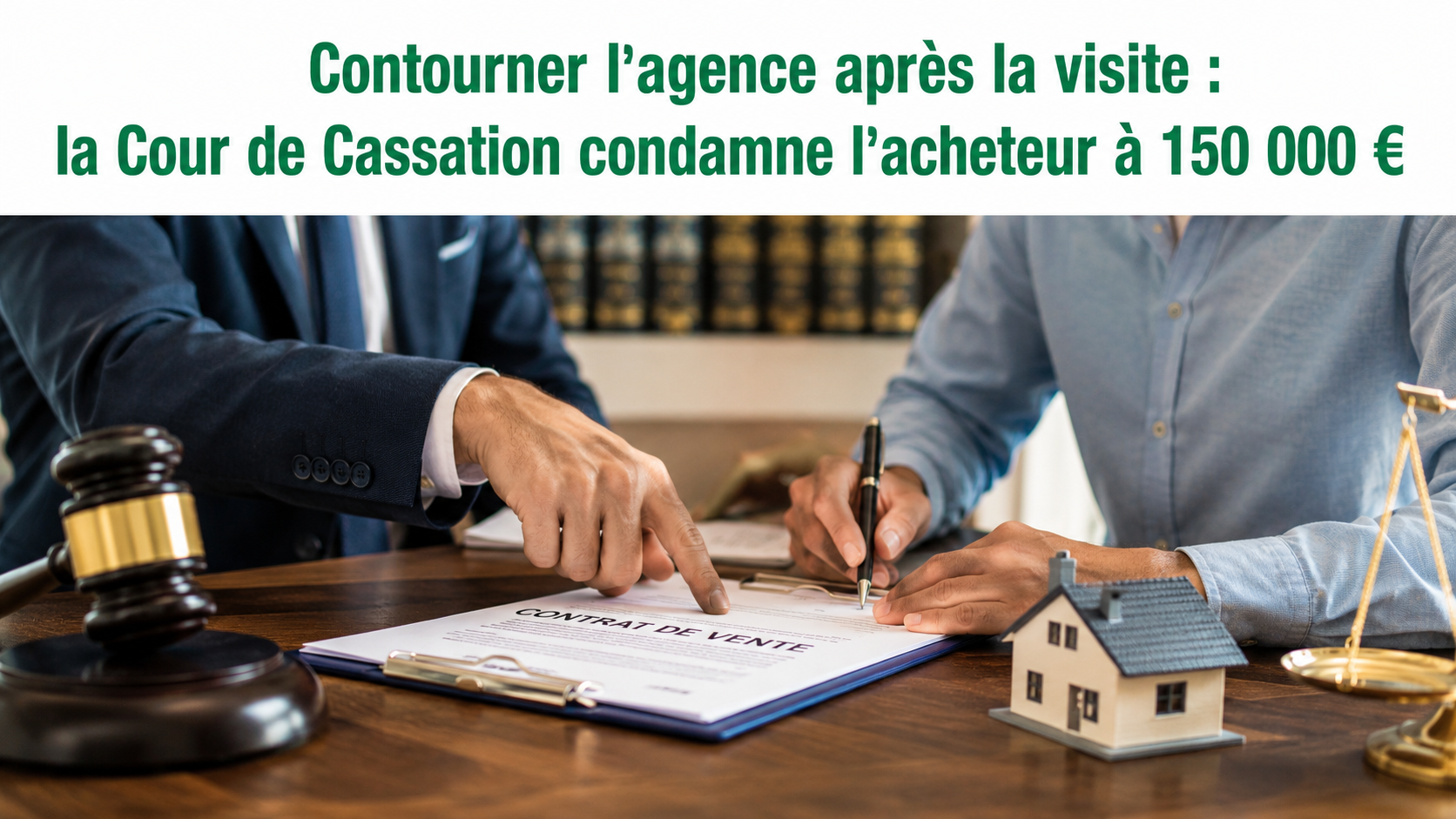 Contourner l'agence après la visite : la Cour de Cassation condamne l'acheteur à 150 000 €