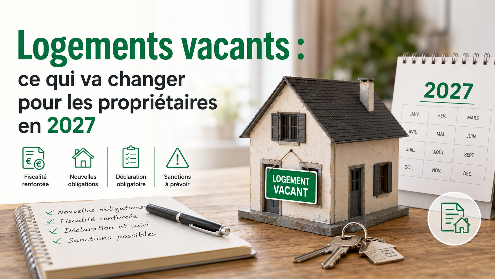 Logements vacants : ce qui va changer pour les propriétaires en 2027
