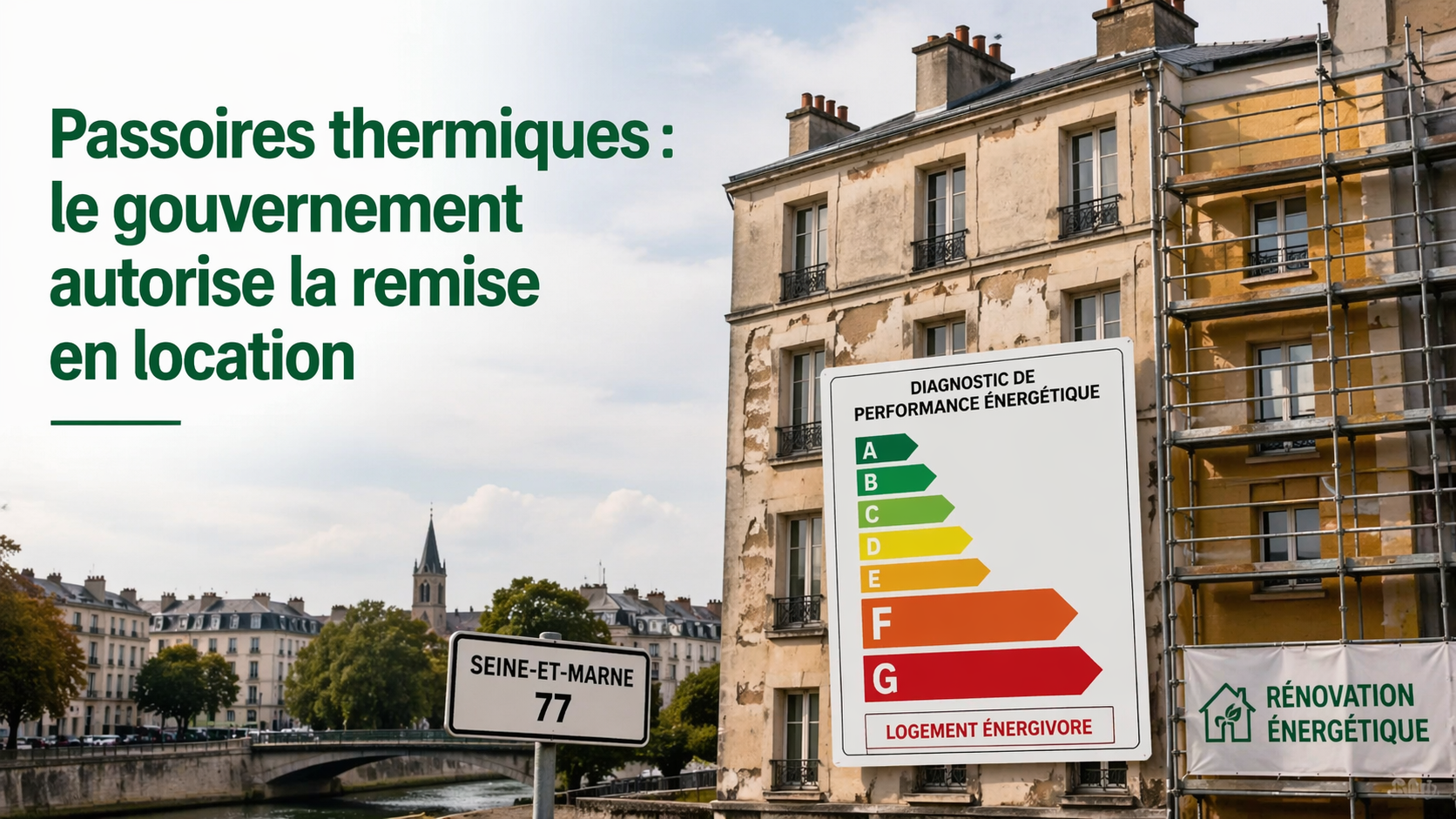 Passoires thermiques : le gouvernement autorise la remise en location sous conditions — ce que ça change pour les propriétaires en Seine-et-Marne